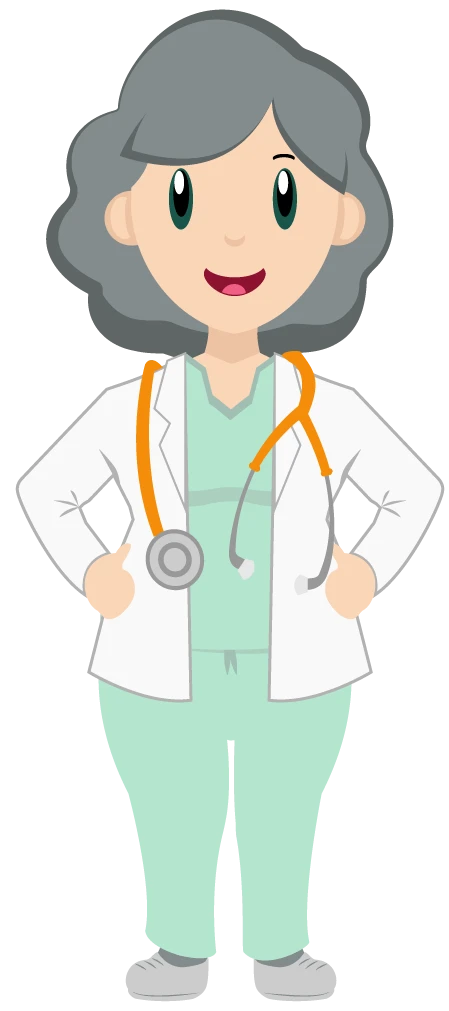 MAA character dressed as a doctor with stethoscope